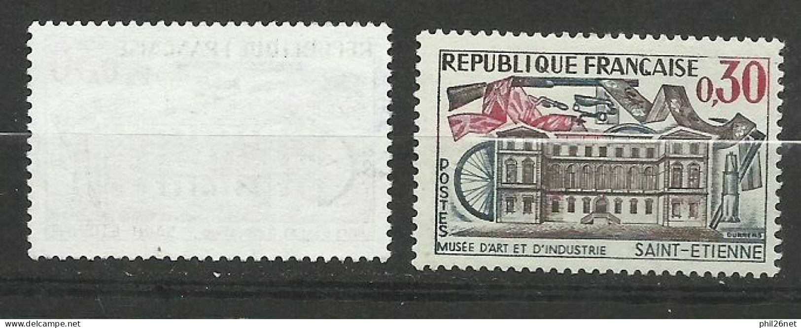 France N° 1243 Saint Etienne Rose , Brun Et Gris  Neuf  ( * ) B/TB  Timbre Type Sur Les Scans Pour Comparer Soldé ! ! ! - Unused Stamps