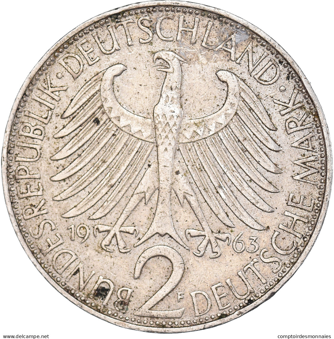 Monnaie, République Fédérale Allemande, 2 Mark, 1963 - 2 Marchi