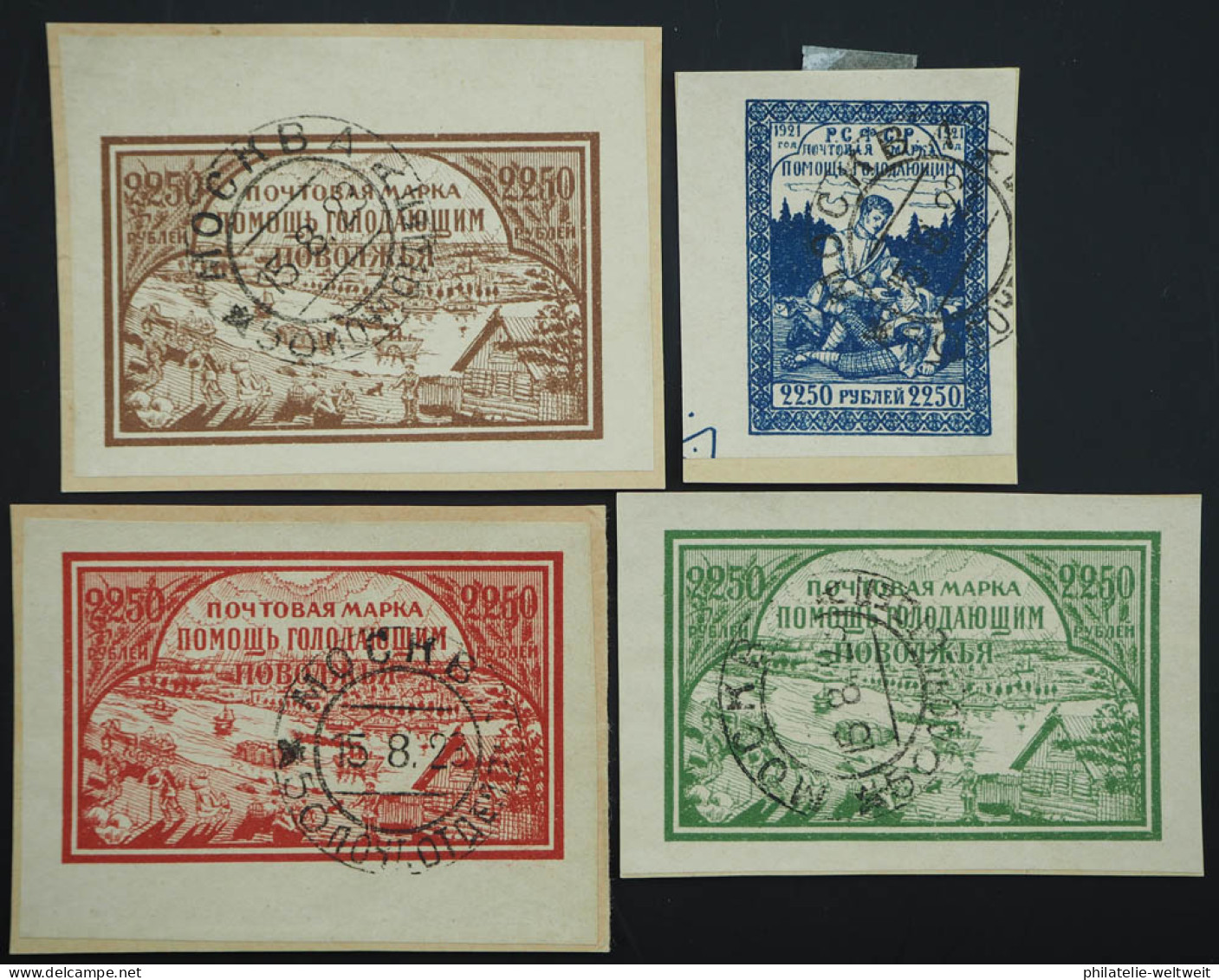 1921, Serie Hungerhilfe (I) Gest., Jeder Wert Auf Bfst., MiNr. 165/68, ME 85,- - Used Stamps