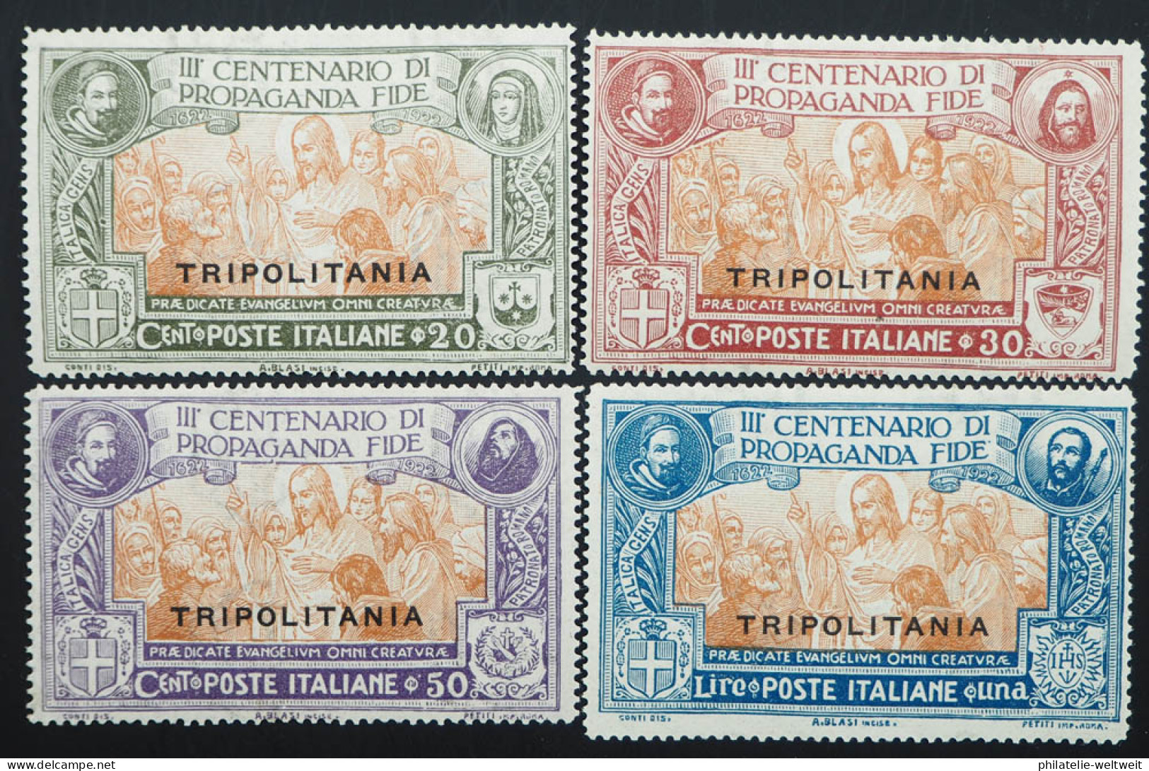 1923 Italienisch-Tripolitanien, Serie Kongregation, *, MiNr. 15/18, ME 30,- - Tripolitaine