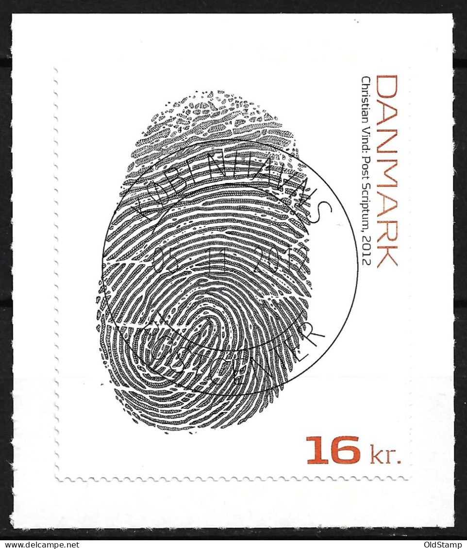 DENMARK DANMARK 2012 ART PAINTING Fingerprint Mi.# 1722 CTO UNUSED LUXE STAMP - Used Stamps