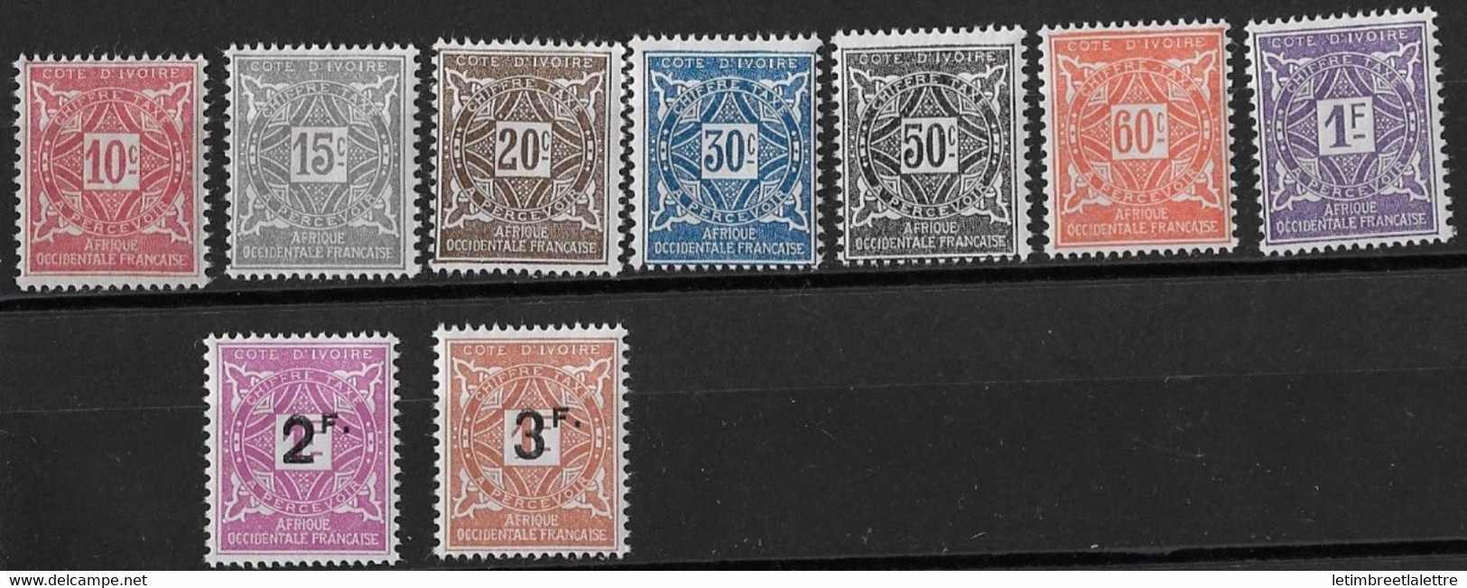 Côte D'Ivoire - Taxe - YT N° 10 à 16 ** - Neuf Sans Charnière - 1915 - Unused Stamps