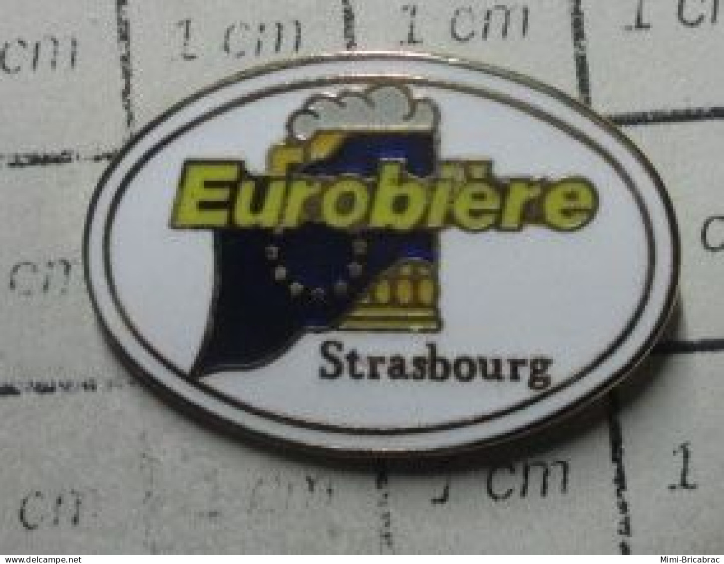 918c Pin's Pins / Rare Et De Belle Qualité !!! BIERES / EUROBIERE STRASBOURG CHOPE PRESSION - Cerveza