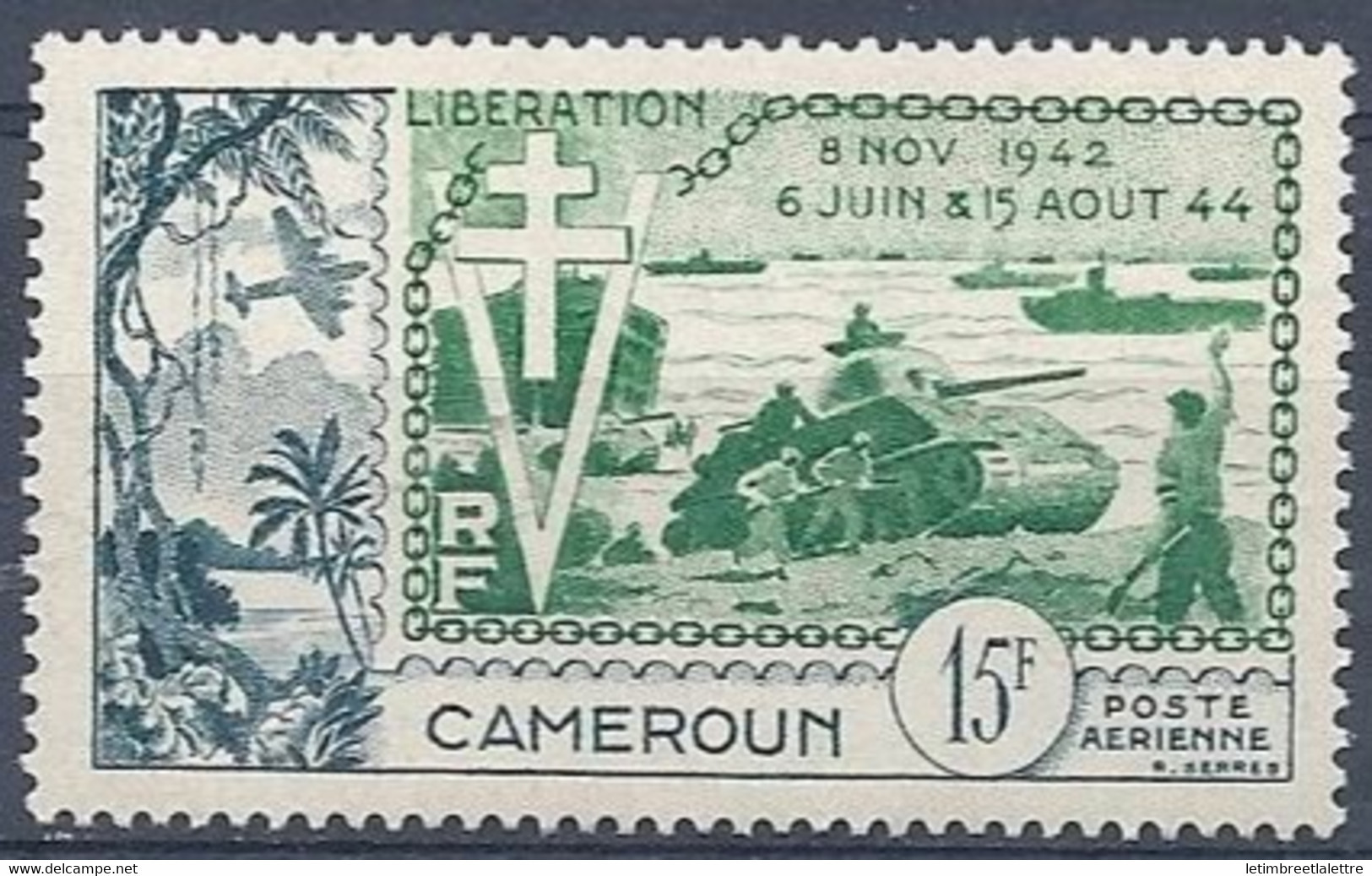 Cameroun - Poste Aérienne - YT N° 44 ** - Neuf Sans Charnière - 1954 - Airmail