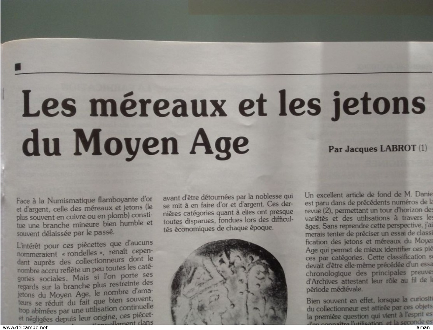 Numismatique & change - Monnaies fausses - Lavrillier - Méreaux et jetons du Moyen Age - Belgique