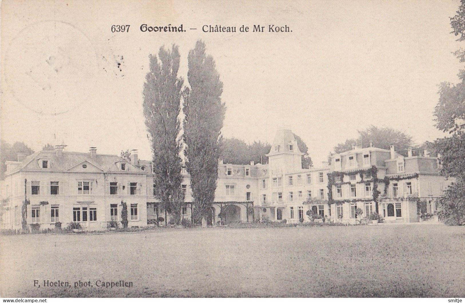 GOOREIND WUUSTWEZEL 1922 CHATEAU DE MR KOCH - HOELEN KAPELLEN 6397 - Wuustwezel