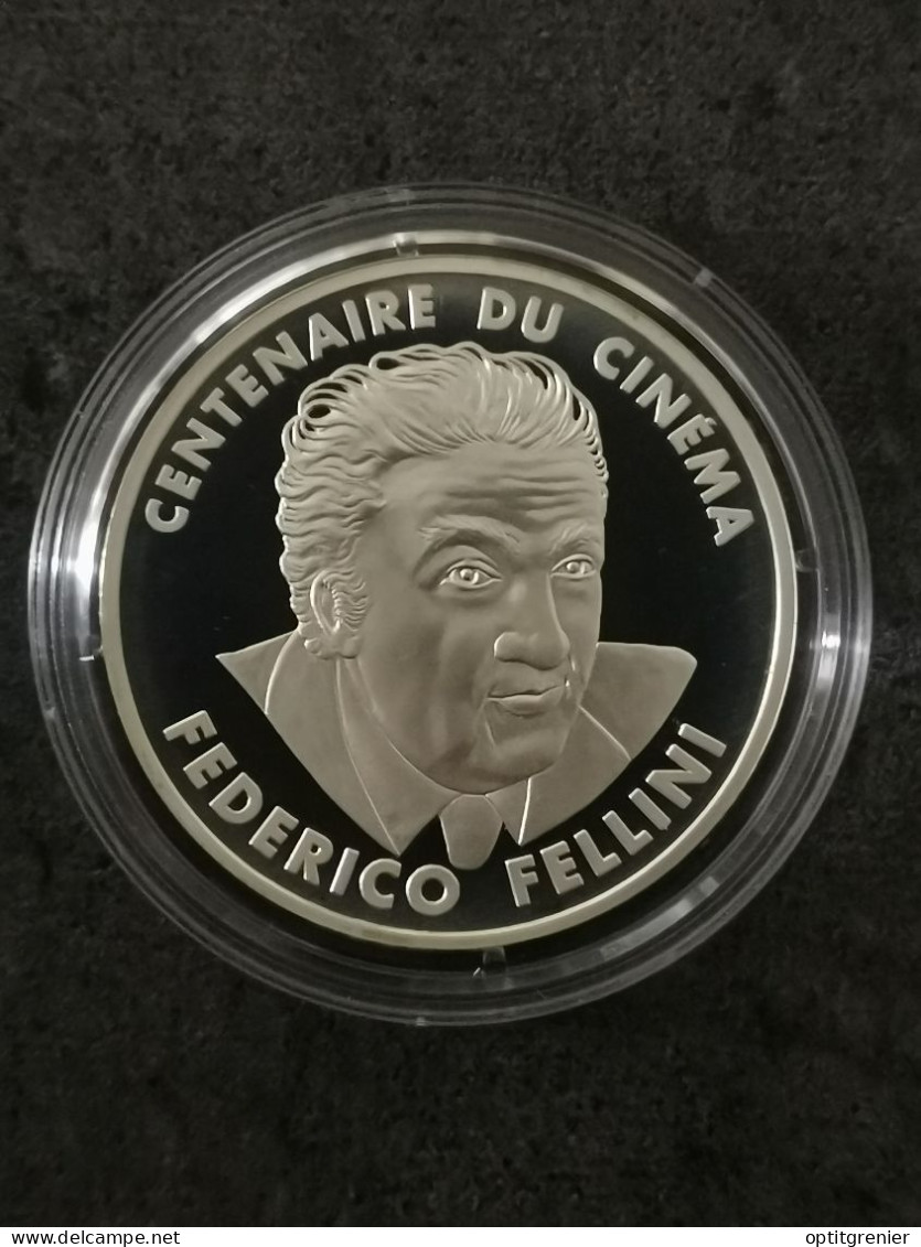 ESSAI 100 FRANCS BE ARGENT 1995 CINEMA FEDERICO FELLINI / SILVER - Essais, Piéforts, épreuves & Flans Brunis