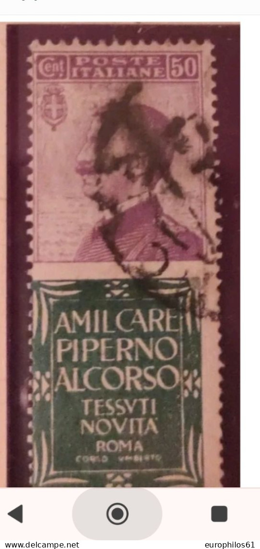 BLP  Pubblicitari Piperno 50 Cent - Stamps For Advertising Covers (BLP)