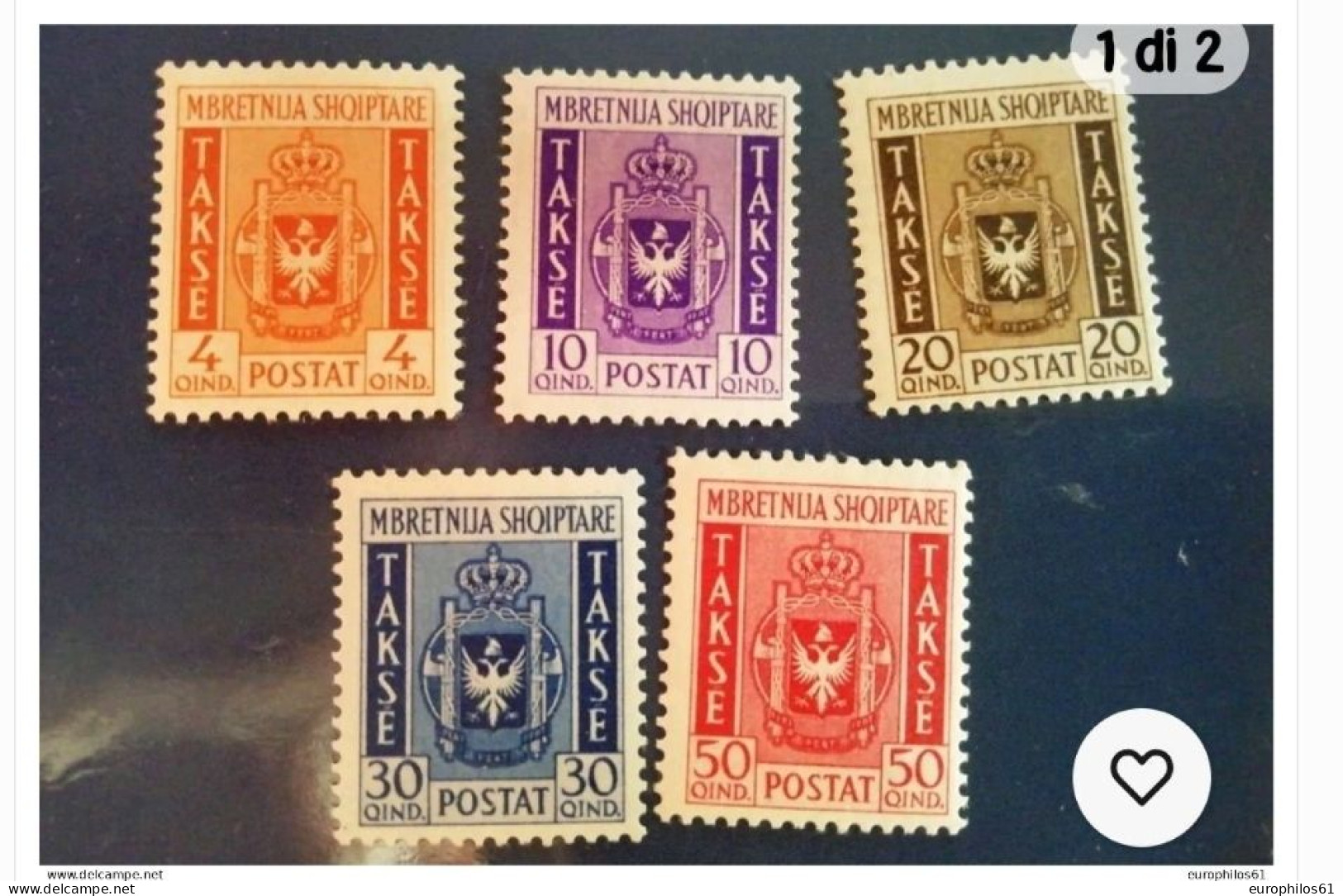 Albania Segnatasse 5 Val Mnh** - Albanie