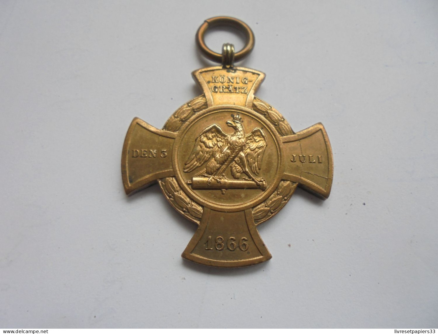 Médaille CROIX De SADOVA Konig-Gratz 1866 Prusse - Ante 1871