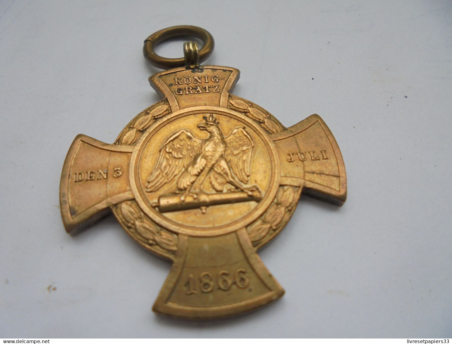 Médaille CROIX De SADOVA Konig-Gratz 1866 Prusse - Antes De 1871