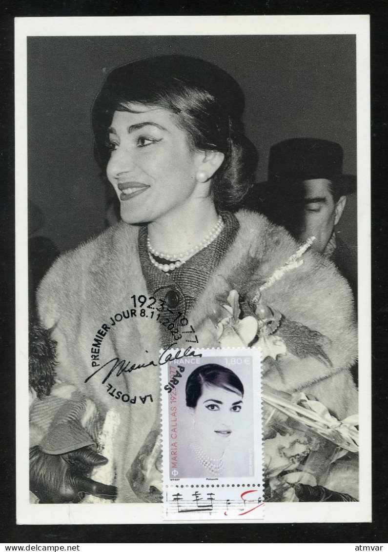 FRANCE (2023) Carte Maximum Card - Maria CALLAS 1923-1977, Cantatrice, Opera, Singer, Soprano - 2020-…