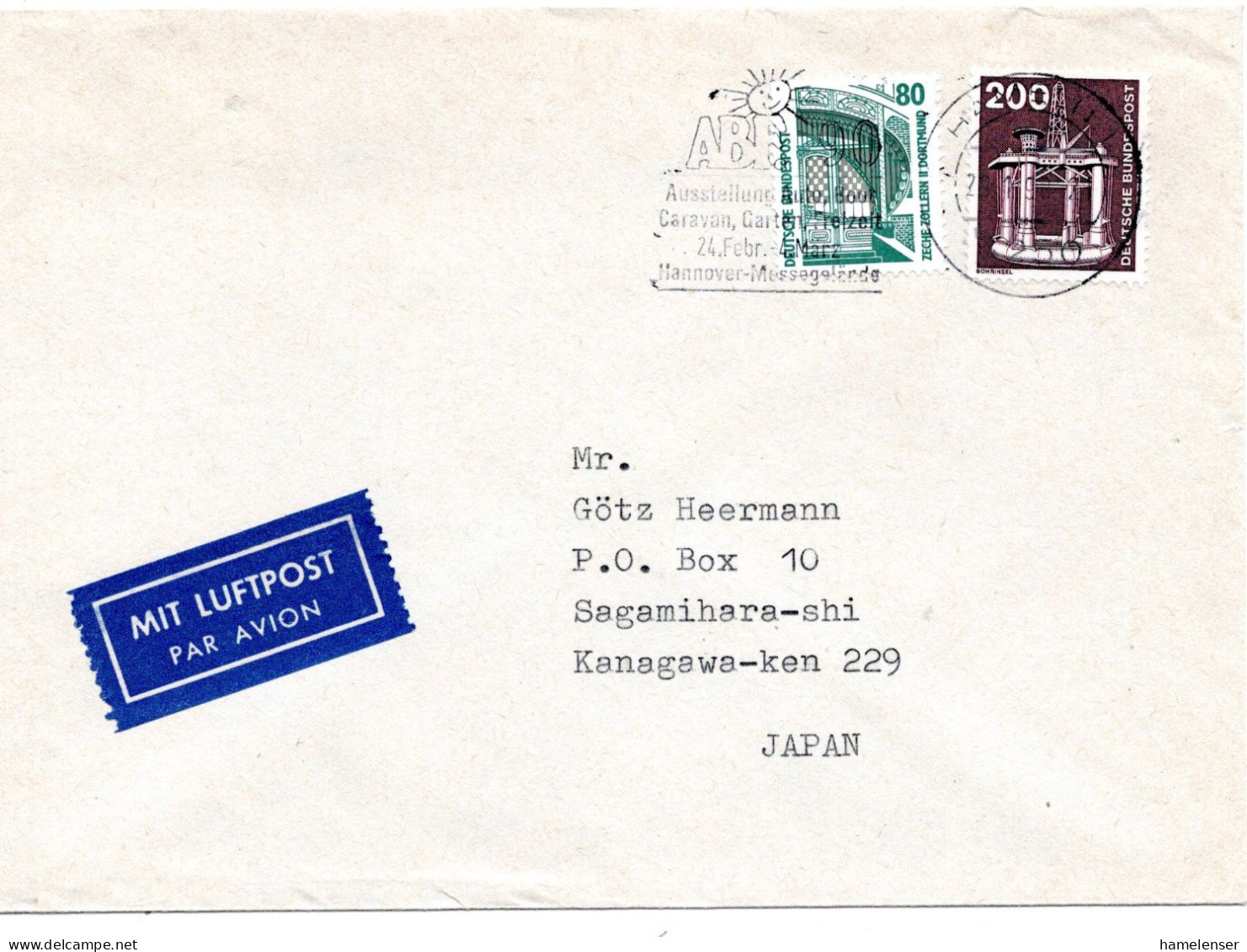 71753 - Bund - 1990 - 200Pfg I&T MiF A LpBf HAMELN - ABF ... -> Japan - Cartas & Documentos