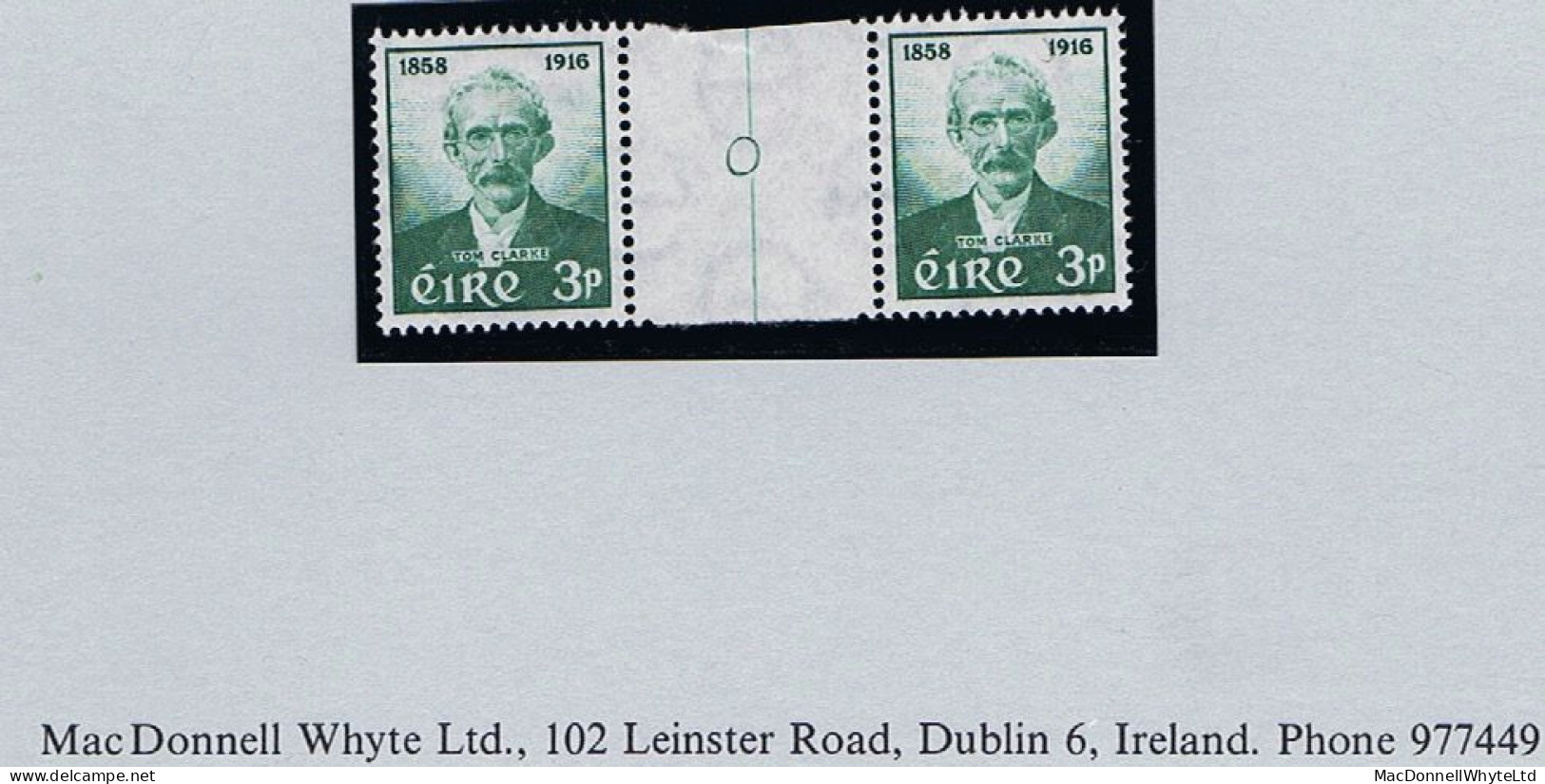 Ireland 1958 Clarke 3d Gutter Pair Mint Unmounted, Corner Crease - Nuevos