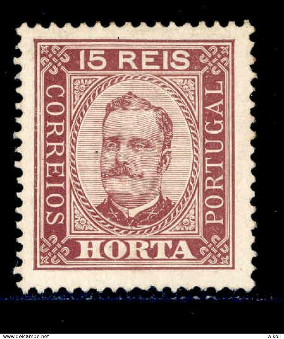 ! ! Horta - 1892 D. Carlos 15 R (Perf. 13 1/2) - Af. 03 - No Gum - Horta