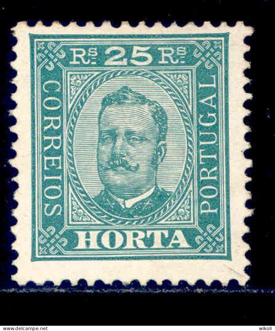 ! ! Horta - 1892 D. Carlos 25 R (Perf. 11 3/4) - Af. 05 - No Gum - Horta