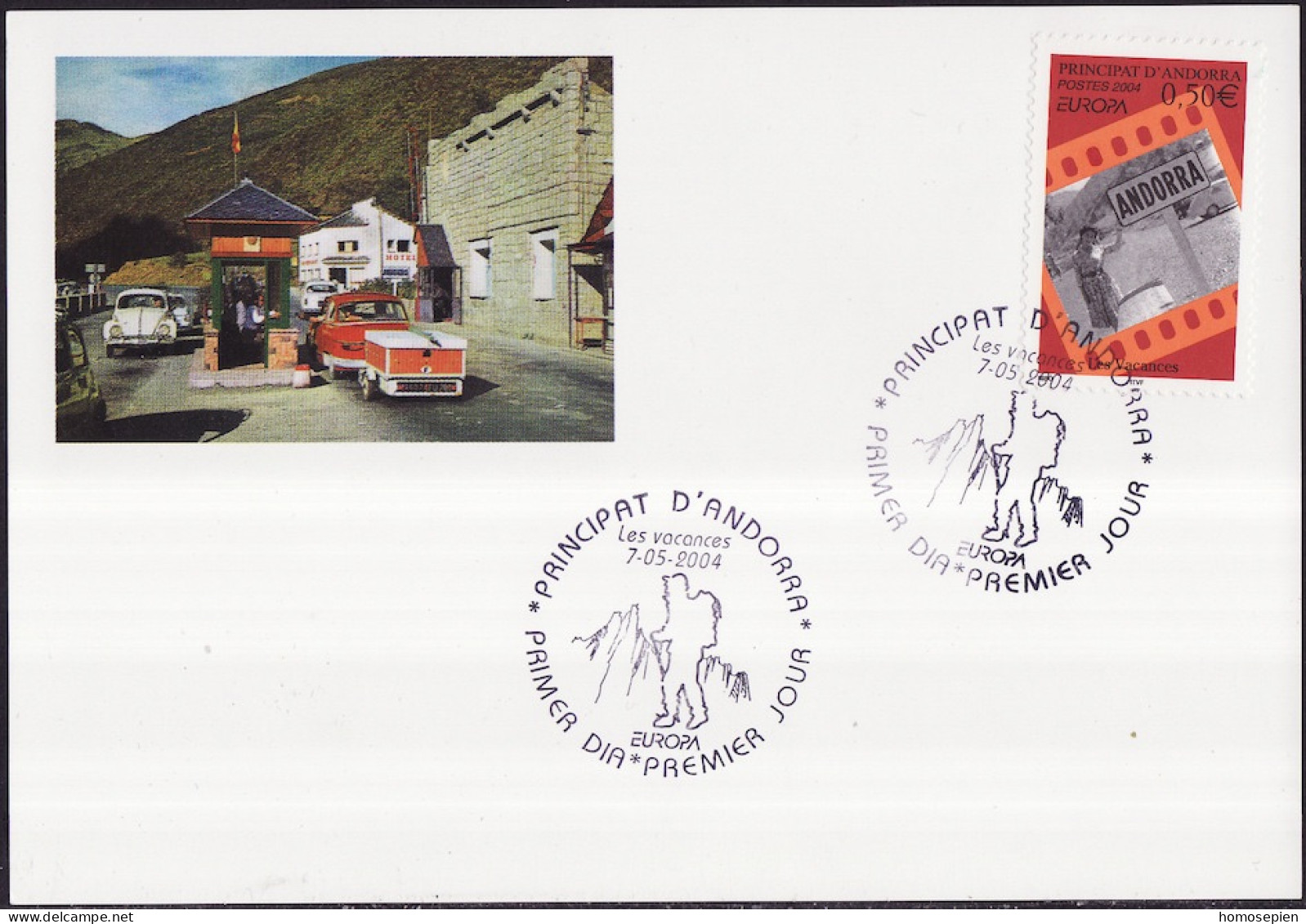 Europa CEPT 2004 Andorre Français - Andorra CM Y&T N°594 - Michel N°MK615 - 0,50€ EUROPA - 2004