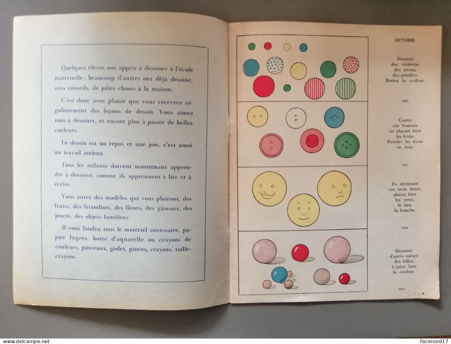 Le Dessin à L'école Par Jean Verdier Cahier N°1 Classe Préparatoire 1961 - 0-6 Anni