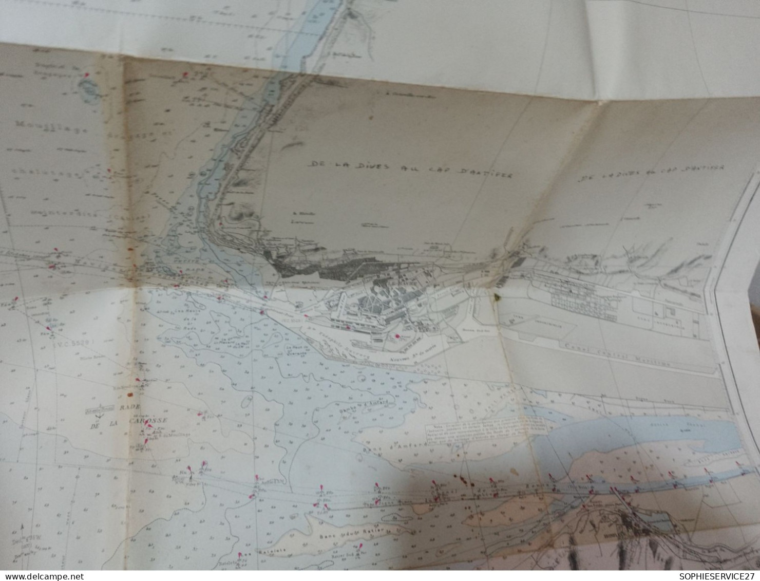 139 //  CARTE / SERVICE HYDROGRAPHIQUE DE LA MARINE 1896 / DE L'ENTREE DE LA DIVES AU CAP D'ANTIFER - Nautical Charts