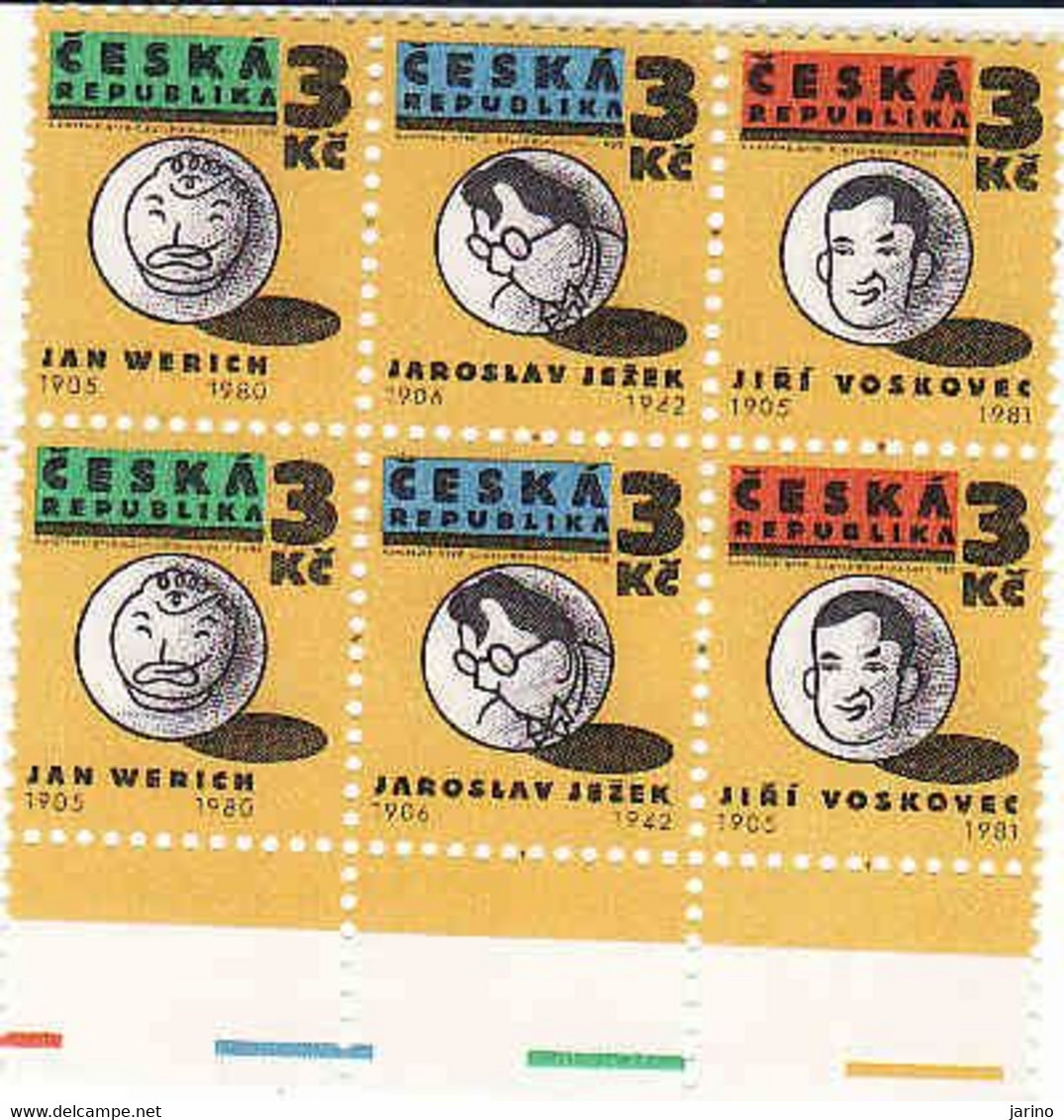 Czech Republic 1995, Founders Of The  Free Theatre Sheet, Mint Ungebraucht, Nepouzitá - Ungebraucht