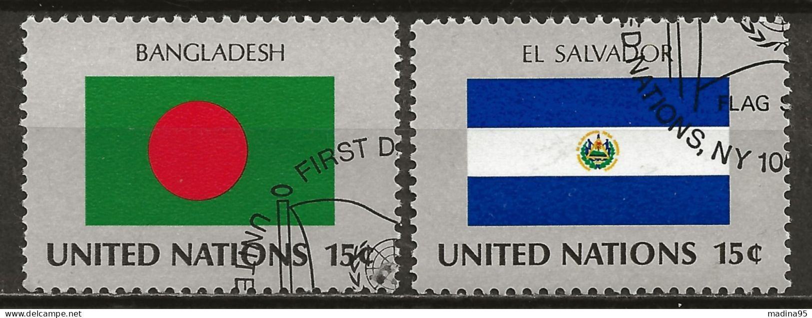 NATIONS-UNIES - NEW-YORK: Obl., N° YT 322 Et 327, TB - Used Stamps