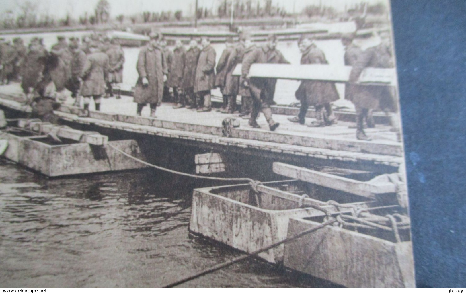 Oude POSTKAART  Sepiakleur  PONTAGE  Génie ST .  BERNARD    HEMIXEM - Hemiksem