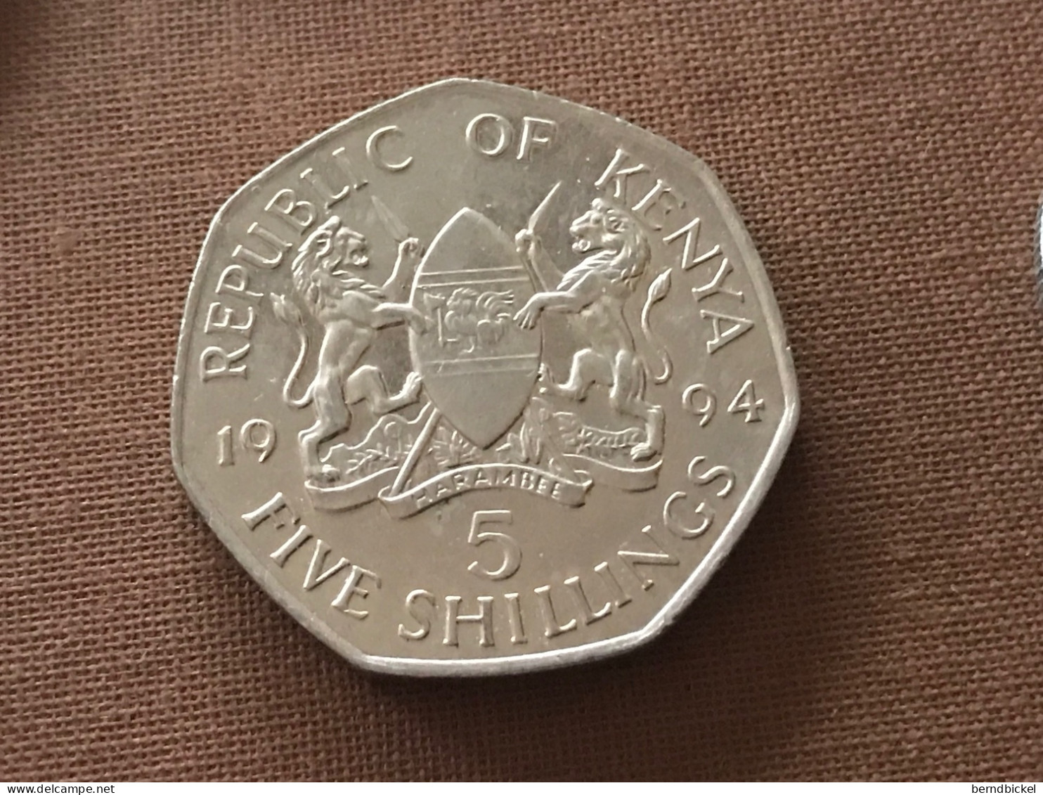 Münze Münzen Umlaufmünze Kenia 5 Shilling 1994 - Kenya