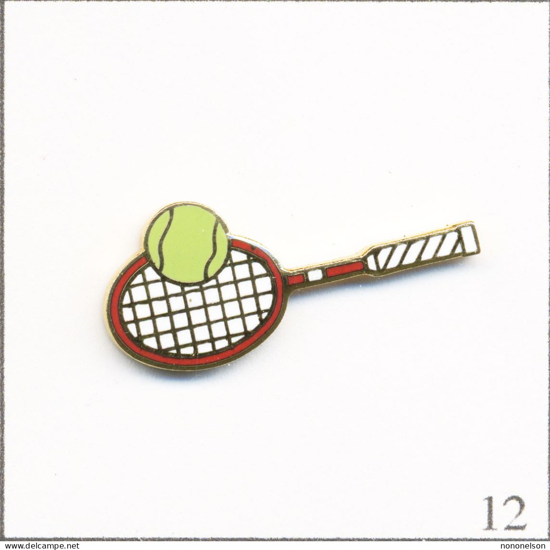 Pin's Sport - Tennis / Raquette De Tennis Et Balle. Estampillé Saggay. EGF. T722-12 - Tennis