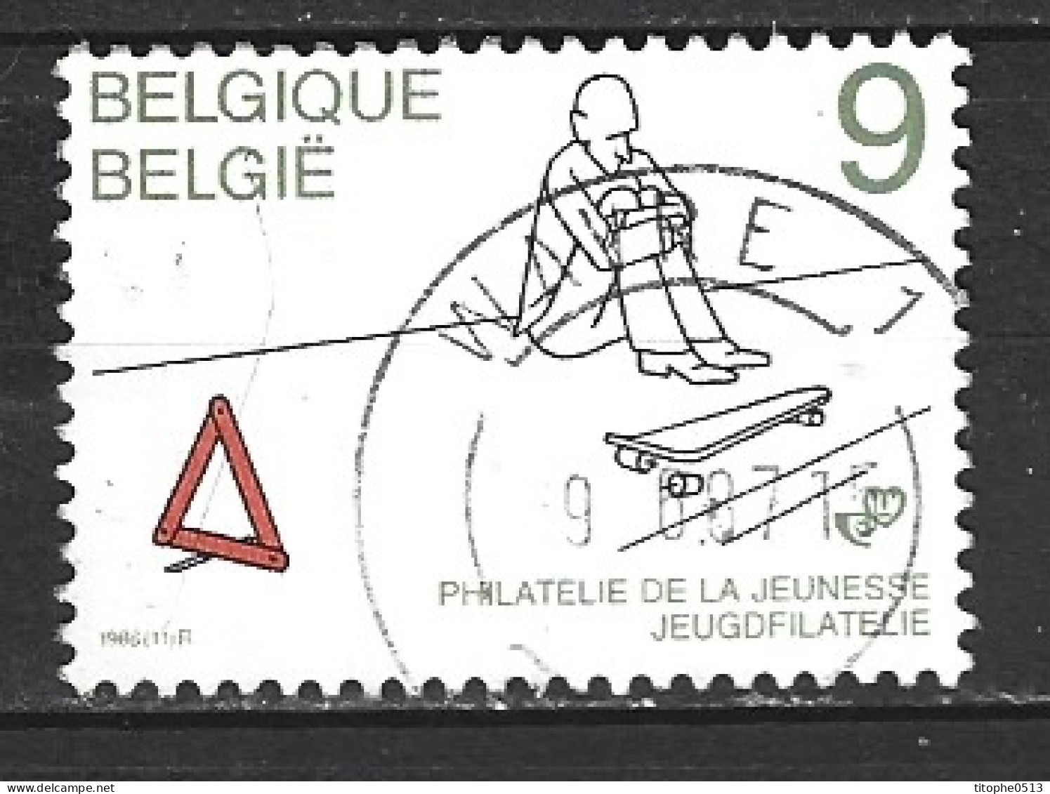 BELGIQUE. N°2224 De 1986 Oblitéré. Skateboard. - Skateboard