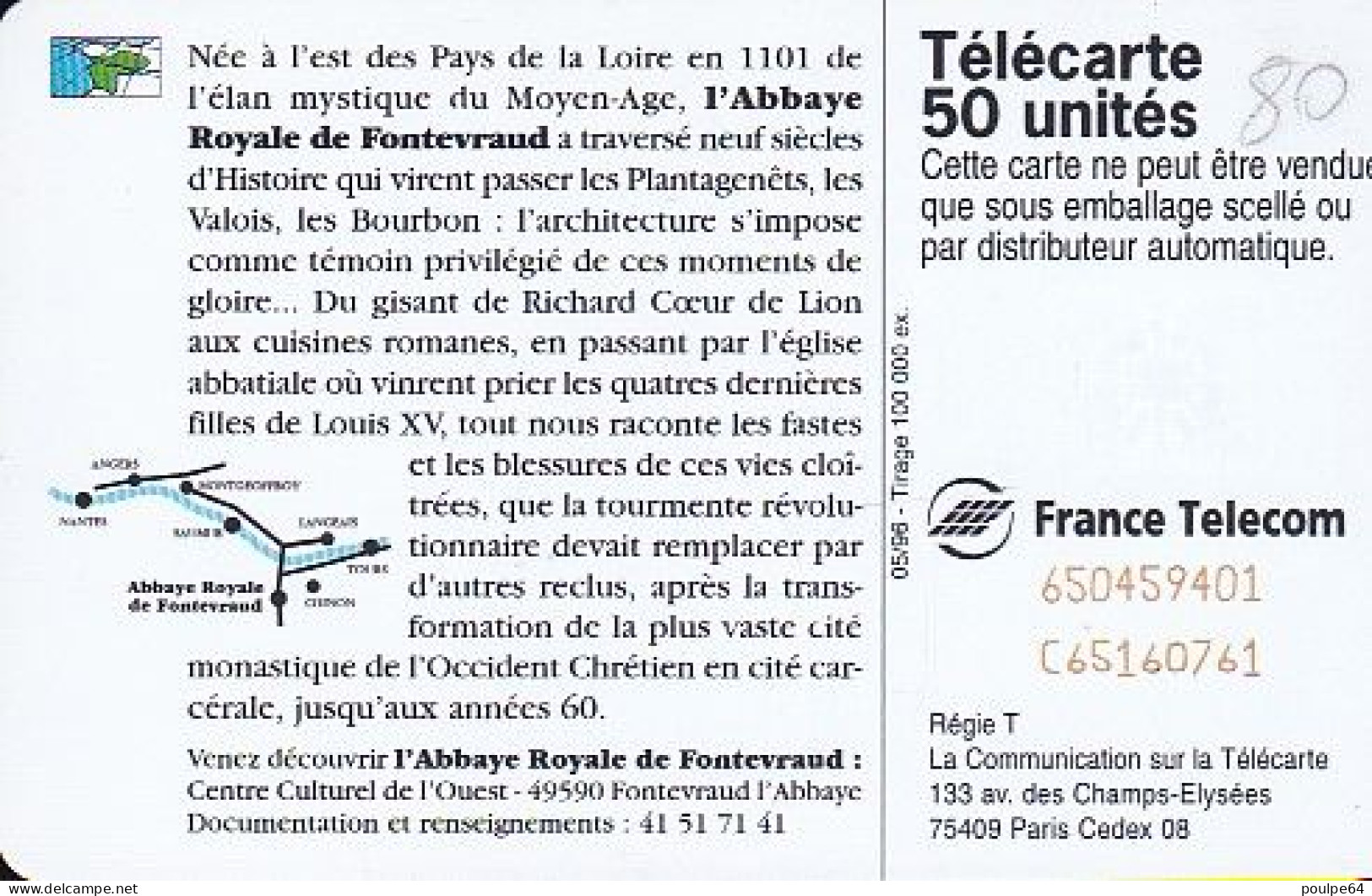 F648 05/1996 - L'ABBAYE " Pays De Loire " - 50 SC7 - 1996