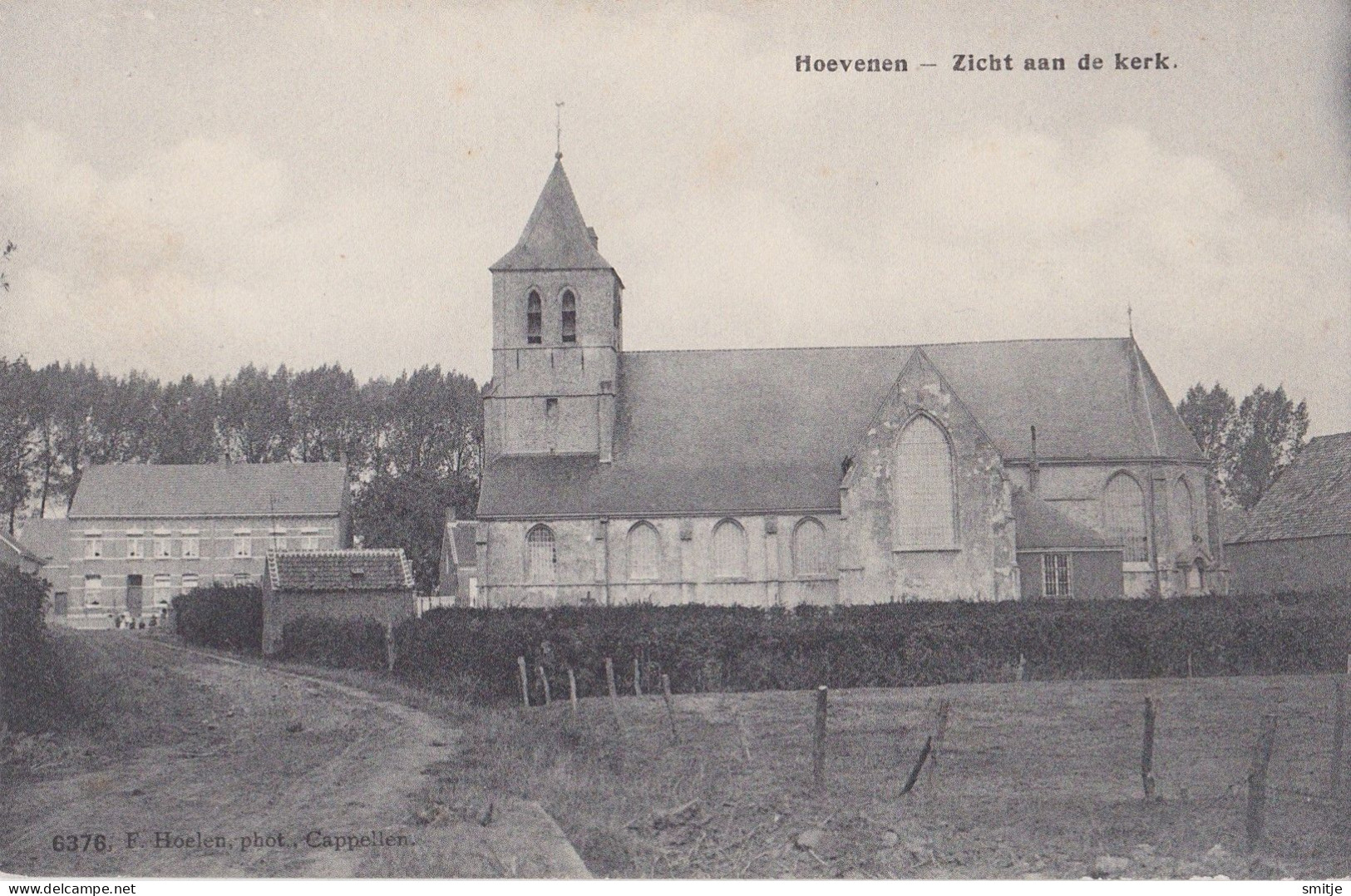 HOEVENEN STABROEK CA. 1920 ZICHT AAN DE KERK - HOELEN KAPELLEN 6376 - Stabroek