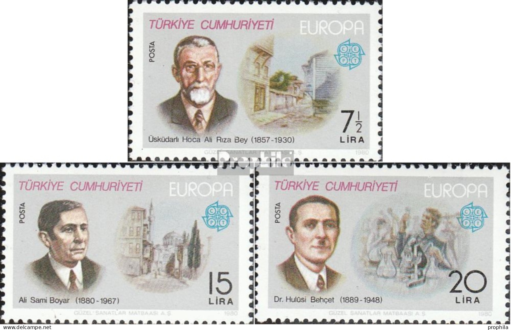 Türkei 2510-2512 (kompl.Ausg.) Postfrisch 1980 Europa - Unused Stamps