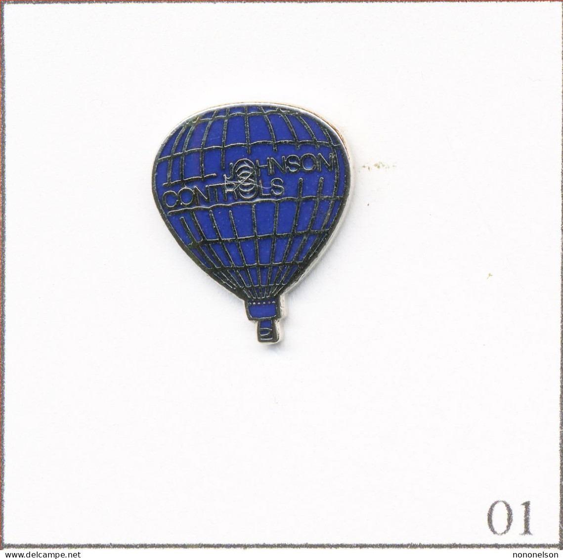 Pin's Transport - Montgolfière / Ballon Johnson Controls. Non Estampillé. EGF. T724-01 - Airships