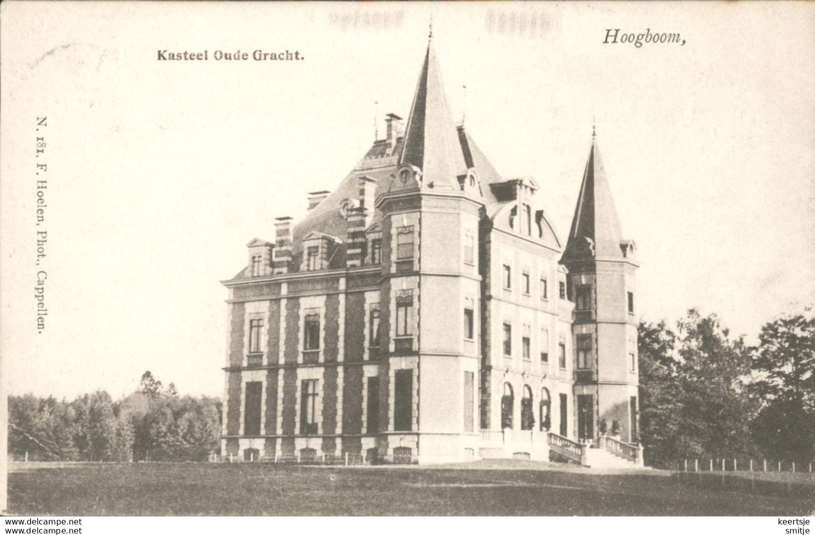 HOOGBOOM 1902 KASTEEL OUDE GRACHT - HOELEN KAPELLEN 181 - Kapellen