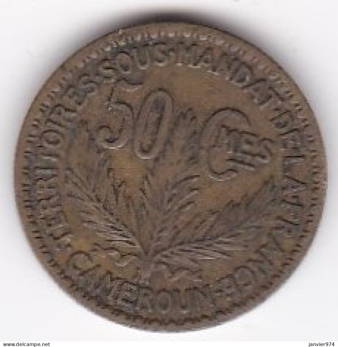 Territoire Sous Mandat De La France. Cameroun. 50 Centimes 1924. En Bronze Aluminium ,  Lec# 2 - Camerun