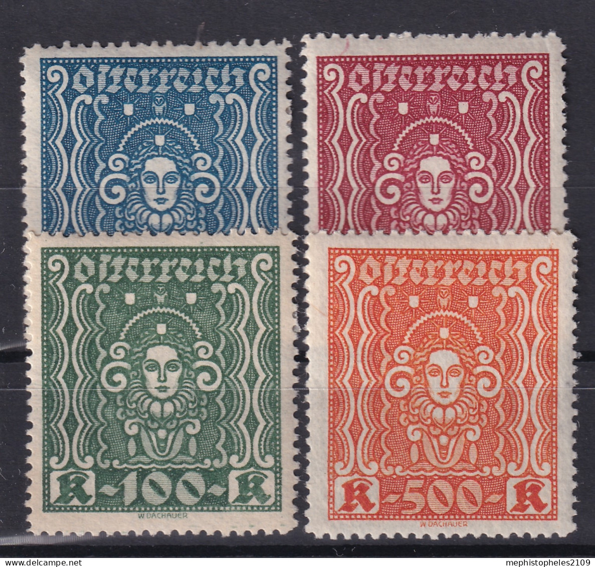 AUSTRIA 1922/24 - MLH - ANK 399, 400, 401, 403 - Nuovi