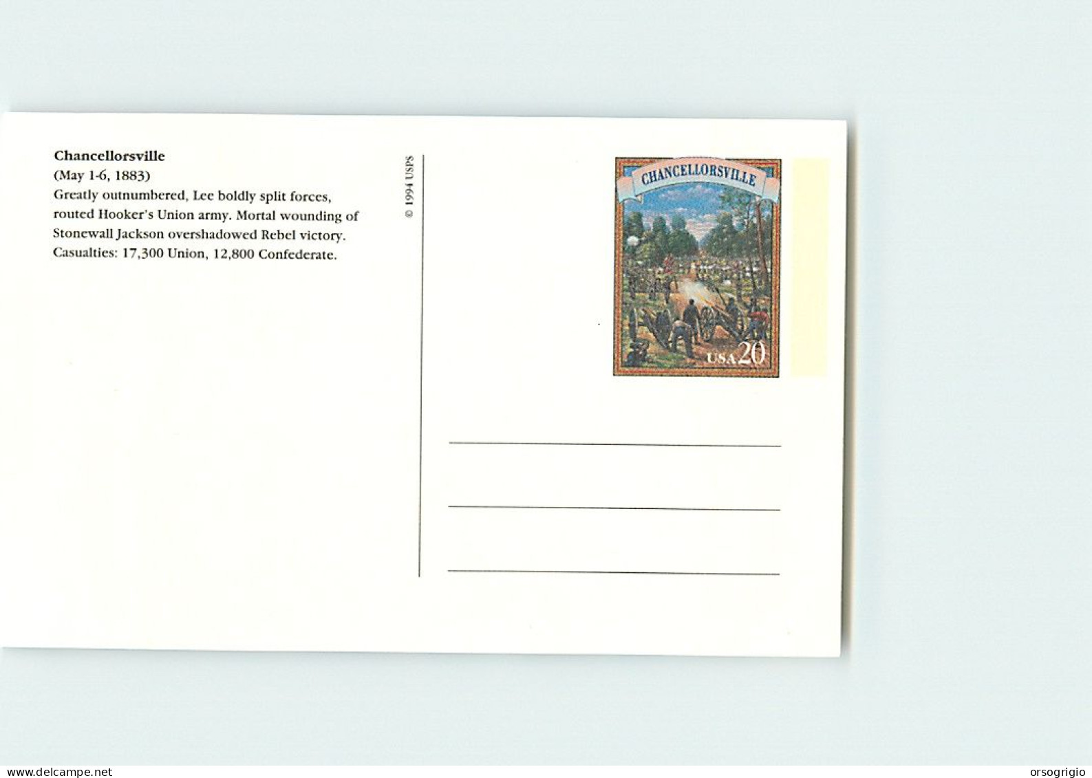USA - cartolina intero postale - INDIPENDENZA STATI UNITI D'AMERICA -  N° 20 cards