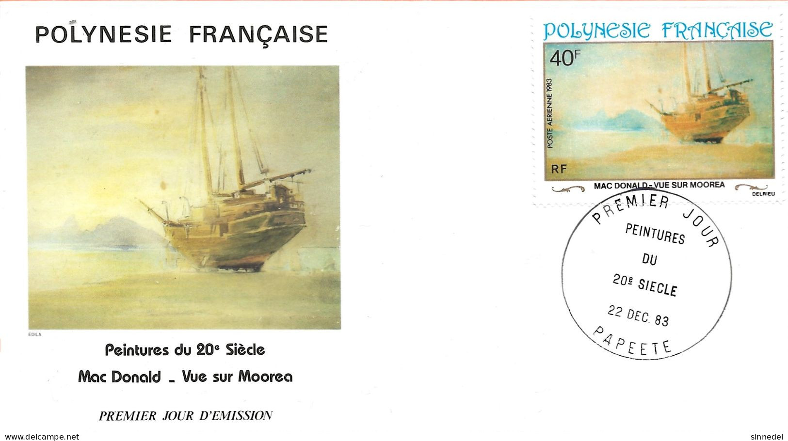 DOCUMENT  POSTE AERIENNE  22 12 1983 PAPEETE VOIR SCAN POUR ETAT - Briefe U. Dokumente