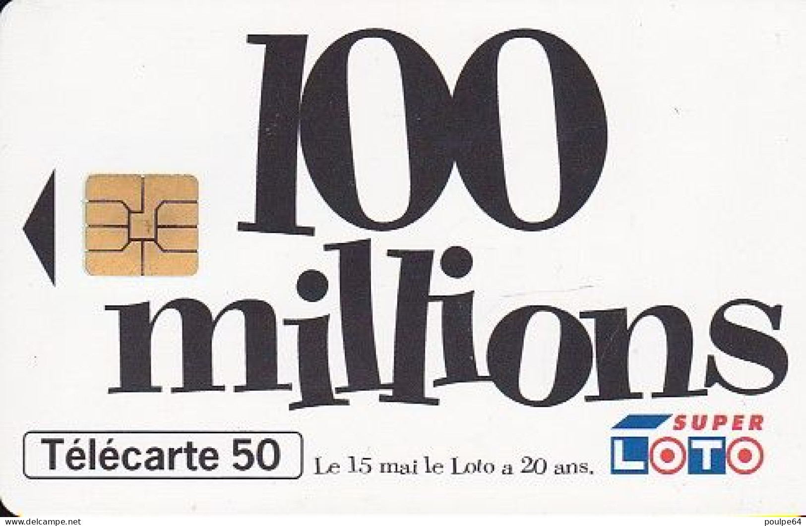 F655 05/1996 - " 100 Millions " SUPER LOTO - 50 SO3 - 1996