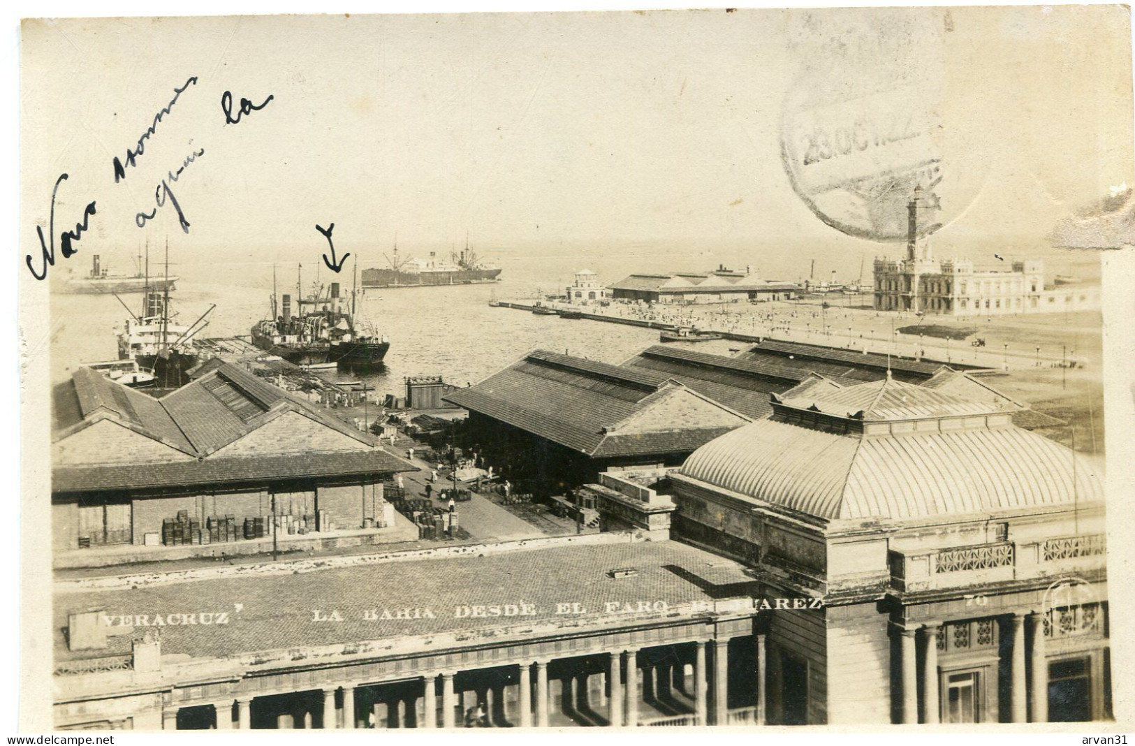 VERA CRUZ - LA BAHIA Desde EL FARO  - 1922  - - México