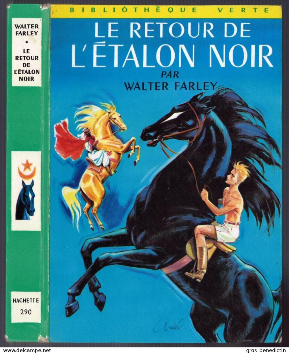 Hachette - Bibliothèque Verte N°290 - Walter Farley - "Le Retour De L'Etalon Noir" - 1968 - Biblioteca Verde