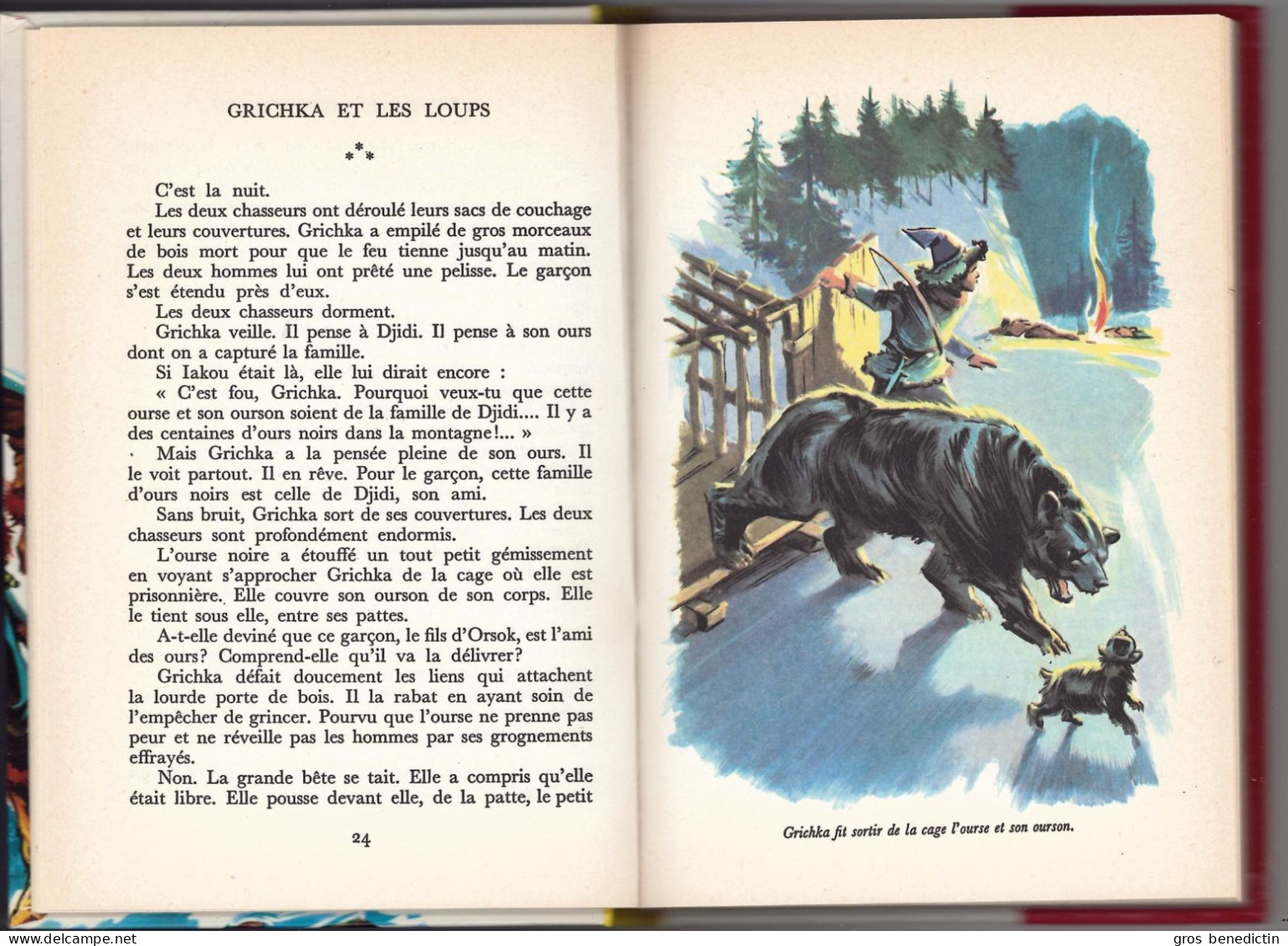 Hachette - Idéal Bibliothèque - René Guillot - "Grichka Et Les Loups" - 1979 - Ideal Bibliotheque