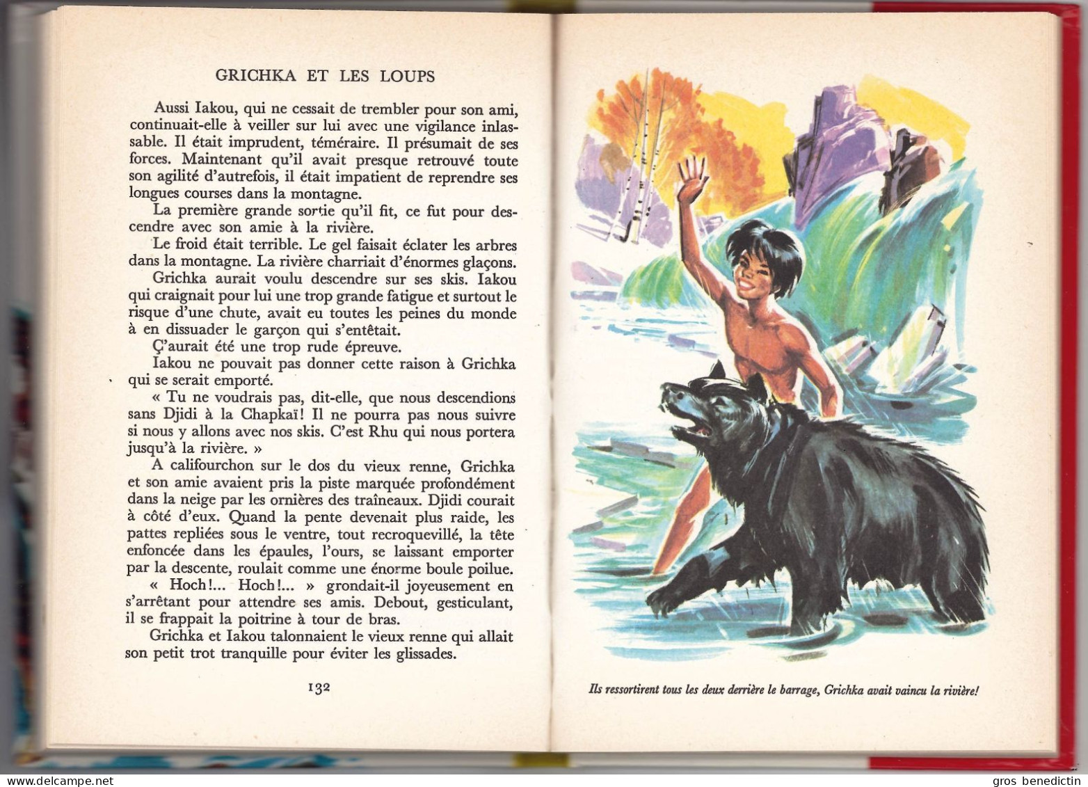 Hachette - Idéal Bibliothèque - René Guillot - "Grichka Et Les Loups" - 1979 - #Ben&IB - Ideal Bibliotheque