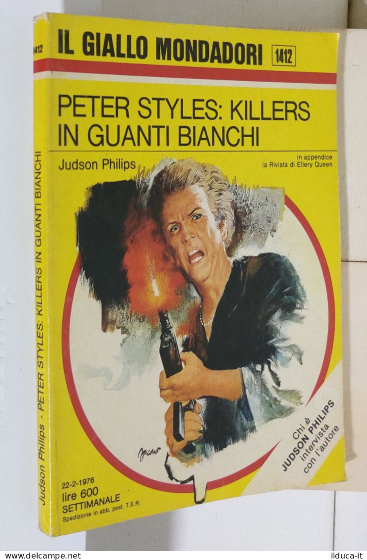 I116887 Classici Giallo Mondadori 1412 - Peter Styles: Killers In Guanti Bianchi - Gialli, Polizieschi E Thriller