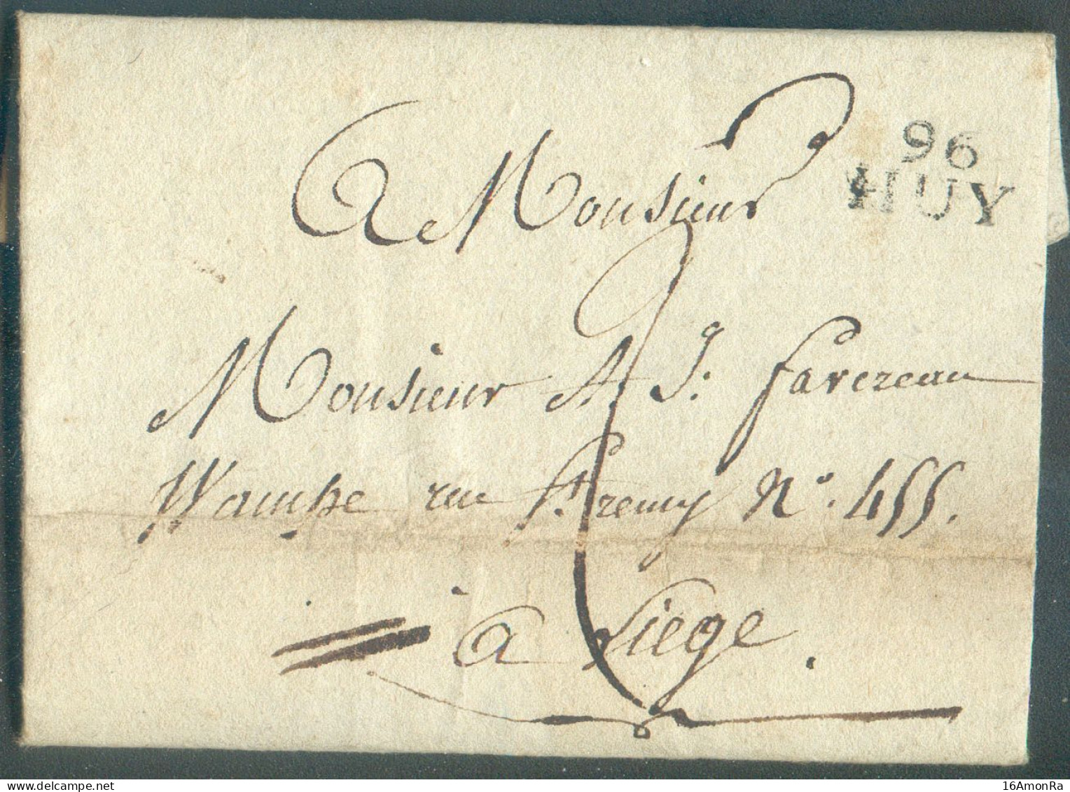 LAC De 96 HUY Le 25 Pluviose AN 13 (14 Février 1805) Vers Liège - 21720 - 1794-1814 (French Period)