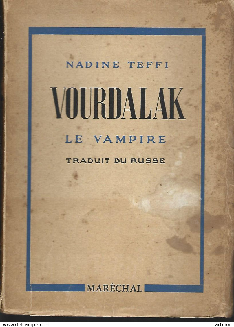 N TEFFI  - VOURDALAK, LE VAMPIRE - MARECHAL - 1946 - Fantastic