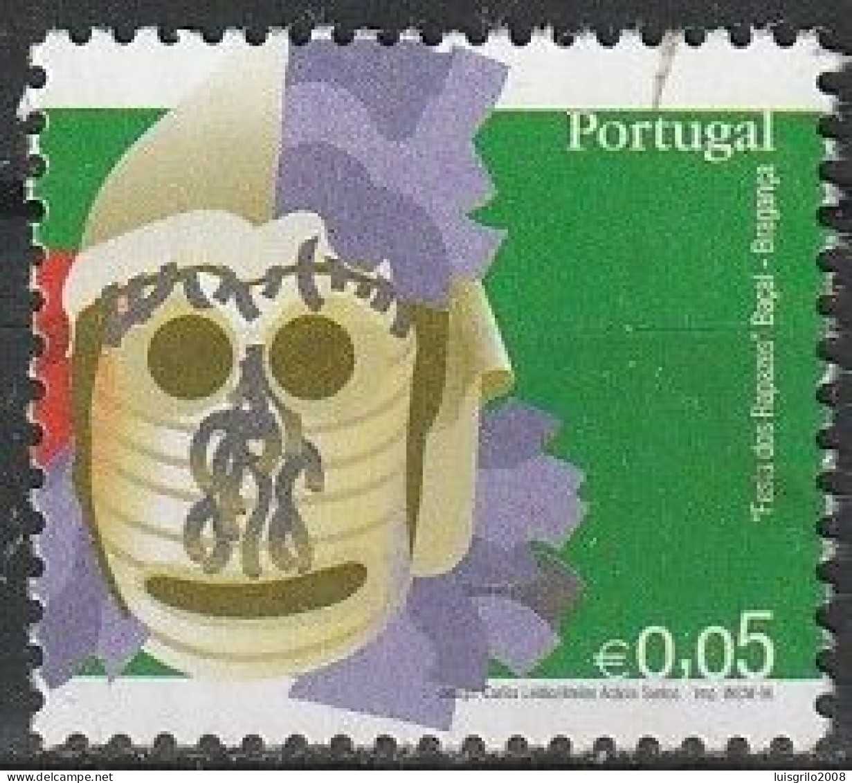 Portugal, 2006 - Máscaras De Portugal, €0,05 -|- Mundifil - 3422 - Usado