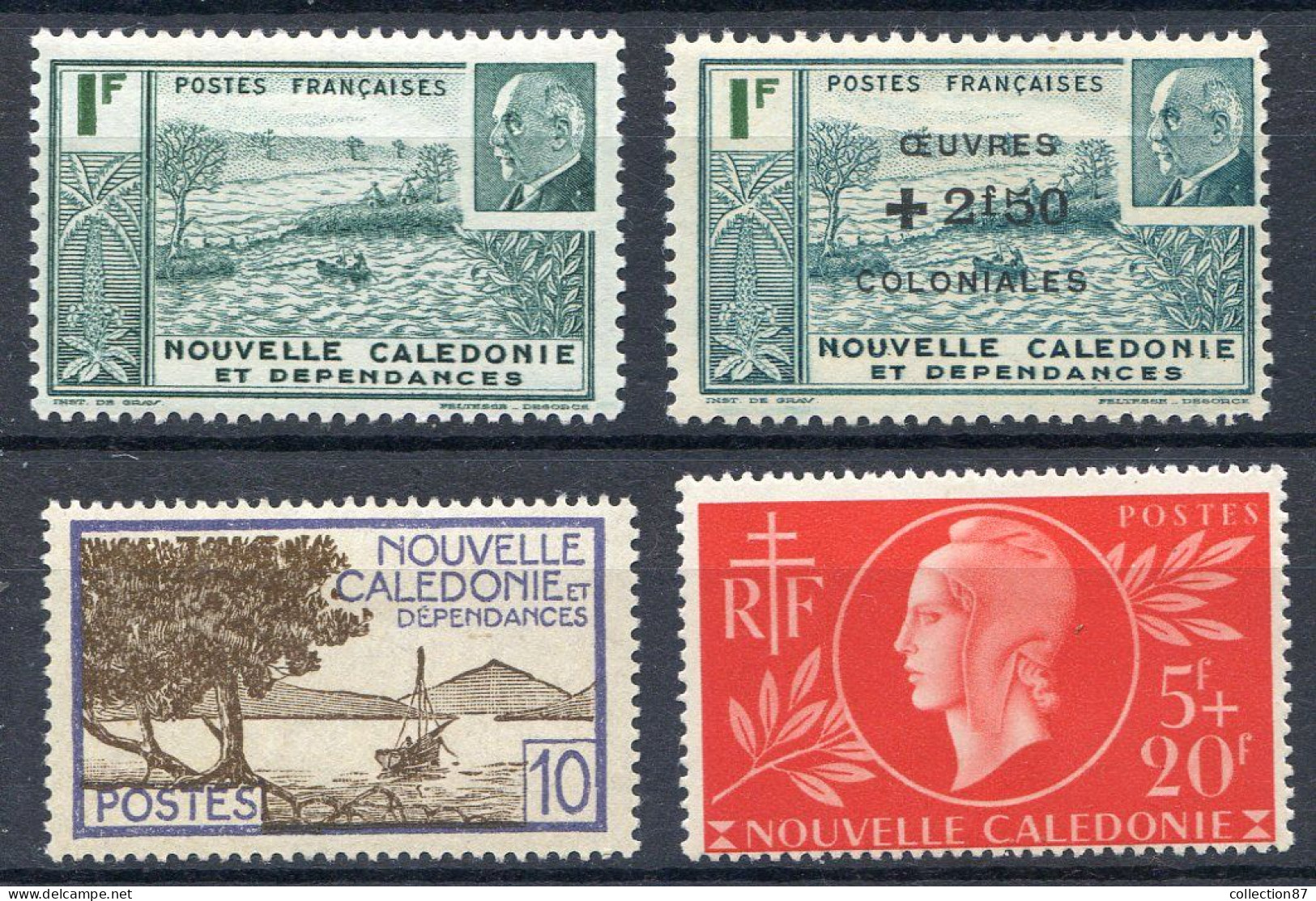 Réf 78 < NOUVELLE CALEDONIE < Yvert N° 193 + 244 + 246 + 248 < 4 Valeurs * MH * Neuf Ch - Nuevos