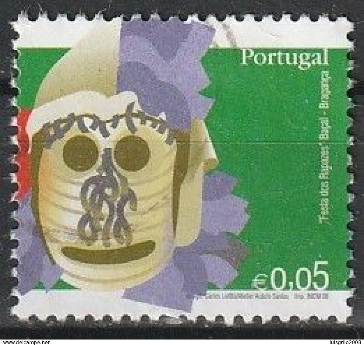 Portugal, 2006 - Máscaras De Portugal, €0,05 -|- Mundifil - 3422 - Gebraucht