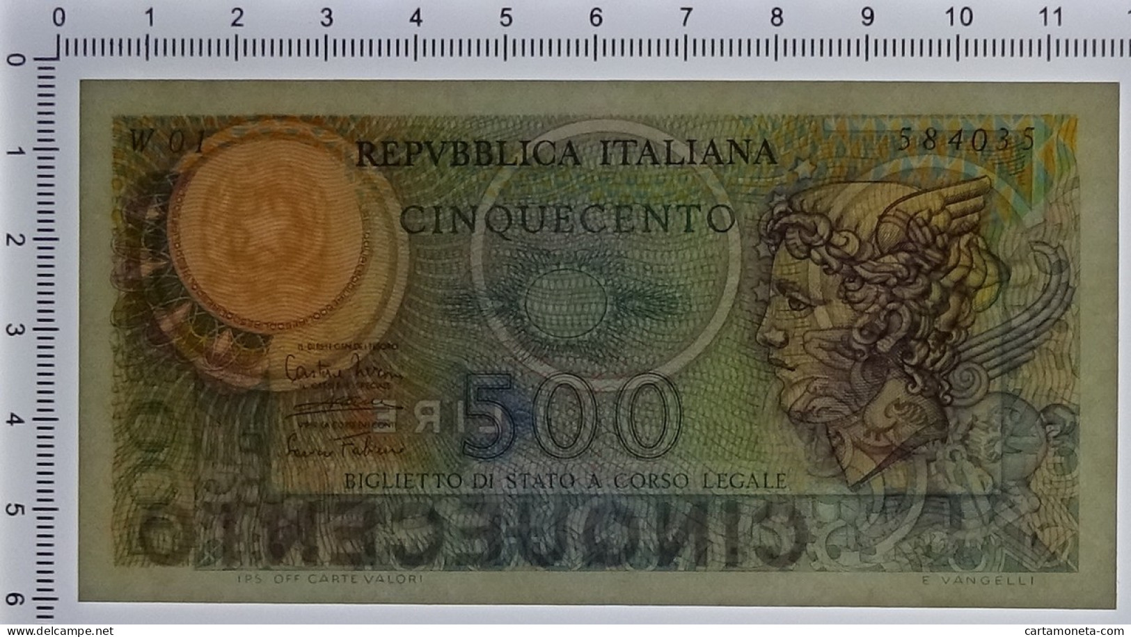 500 LIRE BIGLIETTO DI STATO MERCURIO SERIE SOSTITUTIVA 14/02/1974 SUP+ - Sonstige & Ohne Zuordnung